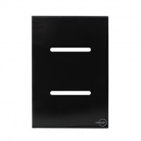 Placa p/ 2 Interruptores 4x2 - Novara Glass Preto Brilhante